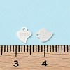925 Sterling Silver Heart Chain Extender Connectors STER-P053-02S-4