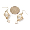 Shell Pearl Dangle Earrings EJEW-JE05498-02-3