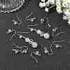 SHEGRACE Brass Pave Cubic Zirconia Earring Findings XGRQ4S911-739P-4