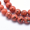 Sea Shell and Synthetic Turquoise Assembled Beads Strands G-G758-12-6mm-3