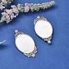 Vintage Tibetan Style Alloy Carved Rose Large Pendant Cabochon Settings LS-TIBEP-N003-28AS-5