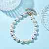 Glass & Acrylic Round Beaded Bracelets BJEW-JB10076-4