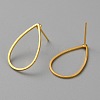 Golden Brass Hollow Geometry Stud Earrings EJEW-WH0012-127A-2
