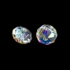 Transparent Electroplate Glass Beads GLAA-L046-02E-3