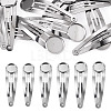 15Pcs 3 Styles 304 Stainless Steel Snap Hair Clip Finding STAS-TA0006-49-1