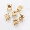 304 Stainless Steel Large Hole Letter European Beads LS-STAS-H428-01G-T-1