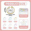 150Pcs 6 Colors Plastic Loose Leaf Book Binder Hinged Rings FIND-TA0010-54C-4