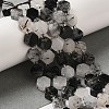 Natural Black Rutilated Quartz Beads Strands G-P534-A04-01-2
