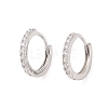 925 Sterling Silver with  Micro Pave Cubic Zirconia Hoop Earrings Findings STER-B004-17P-1