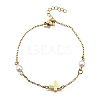 304 Stainless Steel Butterfly Link Bracelets BJEW-C098-01C-G-4
