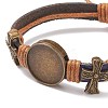 Imitation Leather Bracelet Making MAK-R023-03-2