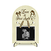 Arch Shape Wood Announcement Picture Frame Stand DJEW-WH0070-005-1