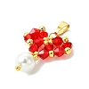 Shell Pearl Beads Glass Pendants PALLOY-MZ00432-02-3