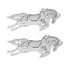 201 Stainless Steel Horse Lapel Pin JEWB-N007-131P-2
