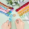   16 Bundles 16 Colors Braided Polyester Cords OCOR-PH0001-99-3
