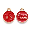 Alloy Enamel Pendants X-ENAM-S124-01B-07E-1