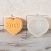 DIY Silicone Heart with Word Soap Molds PW-WG13454-07-1