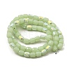 Frosted Imitation Jade Glass Beads Strands GLAA-P058-08A-05-2