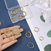 SUNNYCLUE 8 Pairs 4 Styles Brass Beaded Huggie Hoop Earrings for Women KK-SC0004-60-3