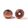 Painted Natural Wood Beads WOOD-N006-02A-02-2