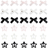30Pcs 3 Colors Star Iron Enamel Snap Hair Clips OHAR-SP0001-03-1