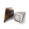 Natural Tiger Eye Pendants G-E577-01P-01-3