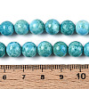 Dyed Synthetic Fossil Beads Strands G-T139-8mm-66F-5