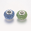 Grade A Rhinestone European Beads X-CPDL-H001-M-2