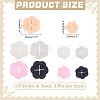 10Pcs PVC Flower Shirt Clip FIND-WH0173-477-2