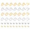 Unicraftale 56Pcs 4 Styles 201 Stainless Steel Stud Earring Findings STAS-UN0047-61-1