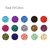 180G 15 Colors Baking Paint K9 Glass Seed Beads SEED-JQ0003-01C-4mm-2