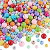 502Pcs 3 Styles Opaque Acrylic Beads OACR-TA0004-34-3