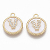 Brass Micro Pave Cubic Zirconia Pendants KK-T062-04V-NF-1