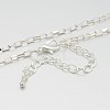 Iron Box Chain Necklace Making MAK-J009-36S-1