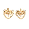 Brass Micro Pave Cubic Zirconia Pendants KK-I475-05G-02-1