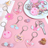 12Pcs 6 Style Acrylic Keychains KEYC-HY0001-40-4