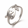 Non-Tarnish 304 Stainless Steel Eye of Horus Finger Ring for Women RJEW-K239-10P-3