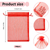 100Pcs Organza Bags Jewellery Storage Pouches Wedding Favour Party Mesh Drawstring Gift OP-SP0001-01A-2