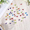 150Pcs Heart Shaped Iron Brads DIY-CP0012-33-7