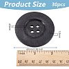 30Pcs Wood Buttons BUTT-OC0001-50B-2