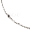 Rhodium Plated 925 Sterling Silver Satellite Chain Necklaces STER-NH0001-07B-P-2
