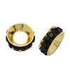 Brass Rhinestone Spacer Beads RB-A020-9mm-02G-1