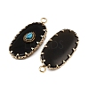 Natural Obsidian & Synthetic Turquoise Carved Pendants GG-CBA5963-02G-2