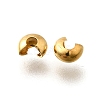 304 Stainless Steel Crimp Beads Covers LS-X-STAS-P239-34G-03-2
