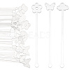 30Pcs 3 Style Transparent Acrylic Stirring Rods TACR-NB0001-30C-1