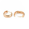 Real 18K Gold Plated Brass Chunky Huggie Hoop Earrings KK-S356-613-NF-2