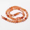 Natural Red Agate Beads Strands X-G-D840-34-6mm-2