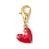 Heart Alloy Enamel Pendant Decoration HJEW-JM01491-3