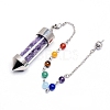 Natural Amethyst Pointed Dowsing Pendulum PW-WGF518F-05-1