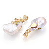 Natural Baroque Pearl Keshi Pearl Pendants PEAR-N020-J25-2
